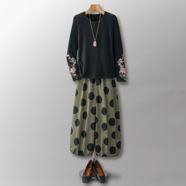 ドット柄バルーンパンツ