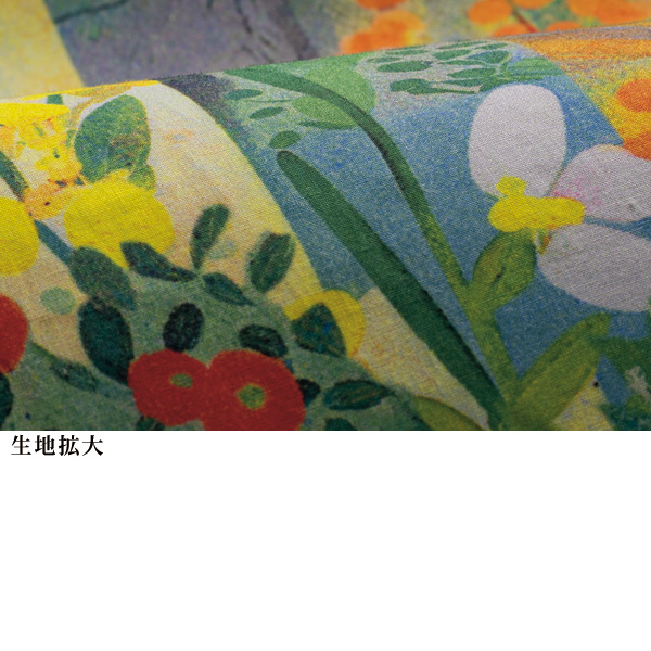 ボタニカルプリント切替えチュニックワンピース