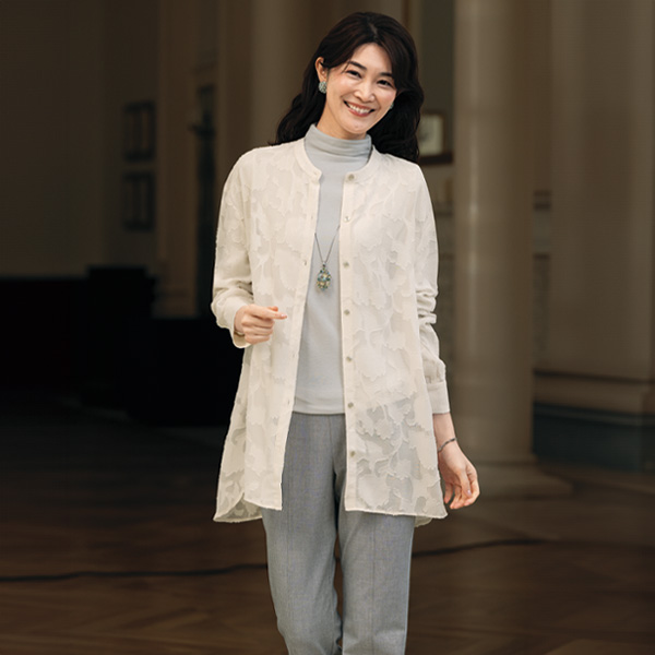 シアージャカードロングブラウス