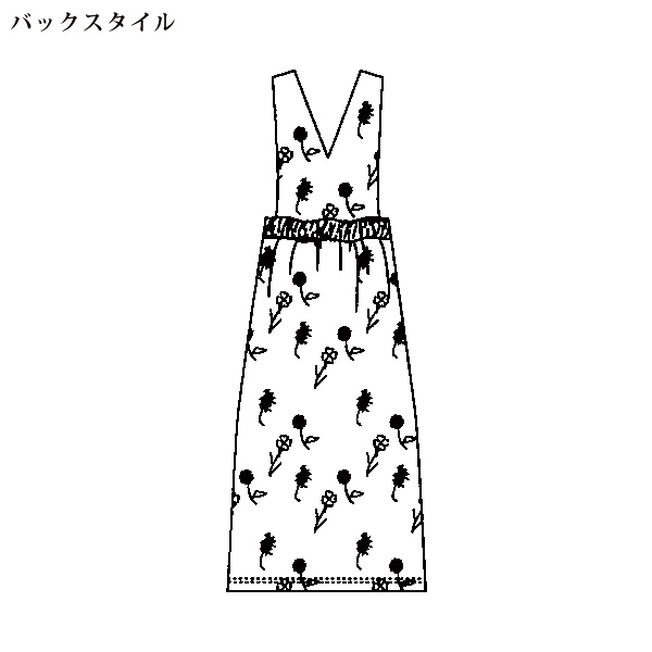 フラワープリントジャンパースカート