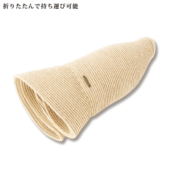 洗える麻混UVケアブレードハット