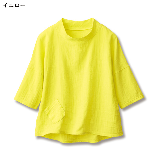 ダブルガーゼポケット付ブラウス