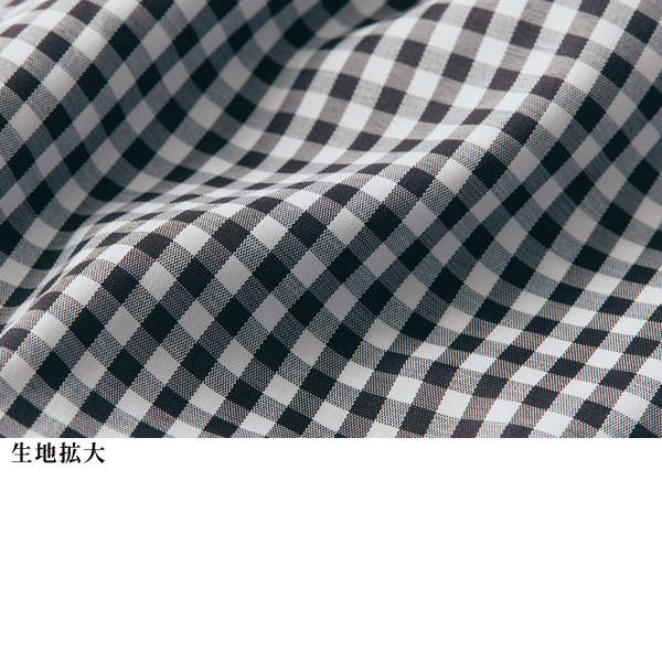 ギンガムチェックフロントタックブラウス