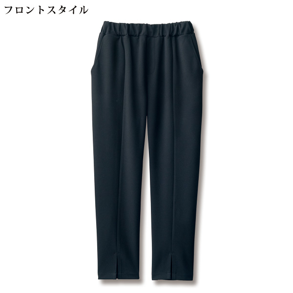 ストレッチカットソー前スリットイージーパンツ