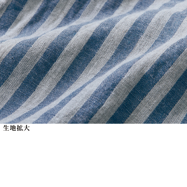 ダブルガーゼストライプブラウス