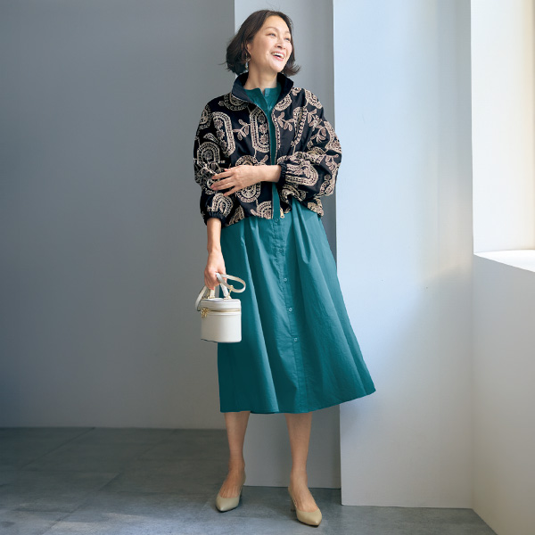 立体刺しゅうジャケット