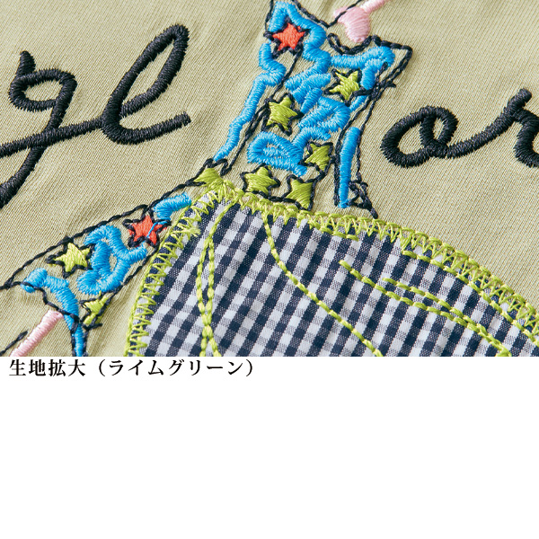 女性モチーフ刺しゅうTシャツ