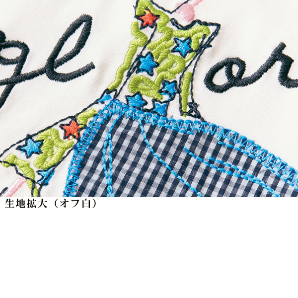 女性モチーフ刺しゅうTシャツ