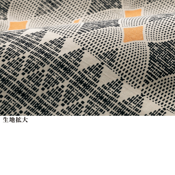 綿混パネルプリントオーバーブラウス