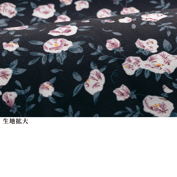 胸元ピンタック入りプリントワンピース