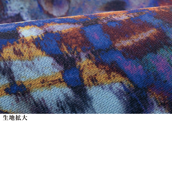 総柄プリントチュニックブラウス