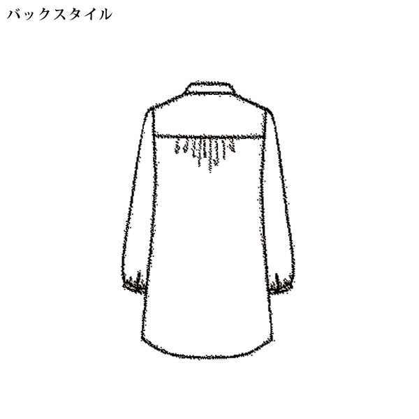 花プリント格子柄ブラウス