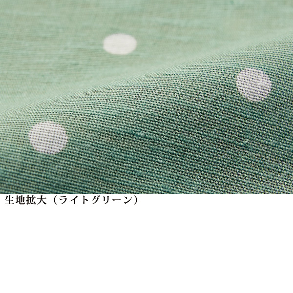 綿麻ドット柄ブラウス