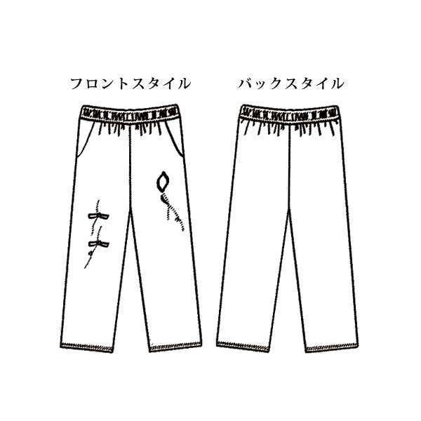 刺しゅう使いパンツ
