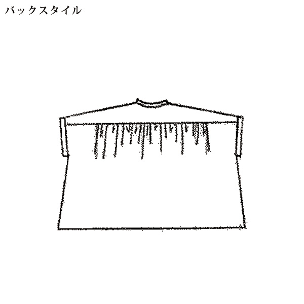 ボタニカル柄ギャザーゆったりブラウス