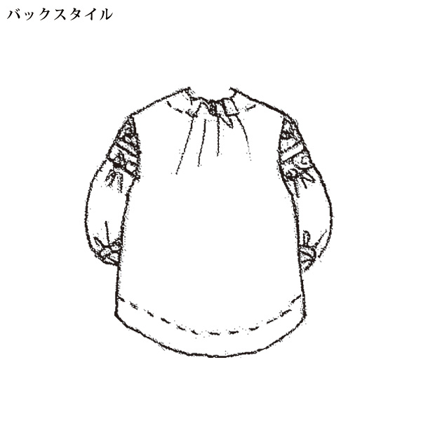 異素材切替えブラウス