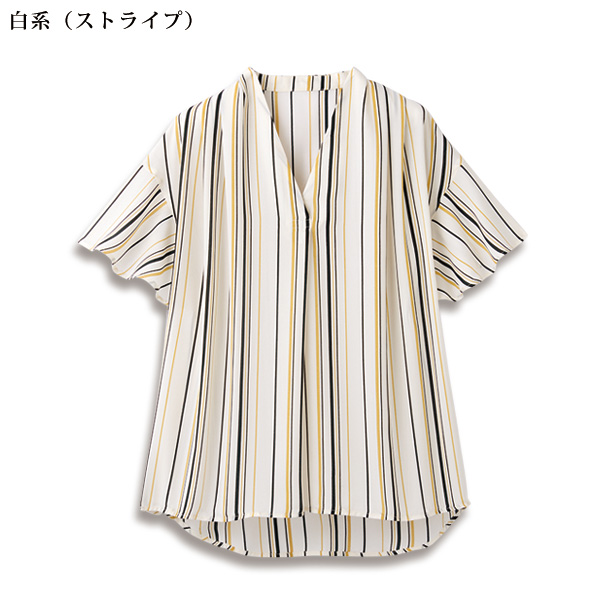 タックデザインスキッパーブラウス