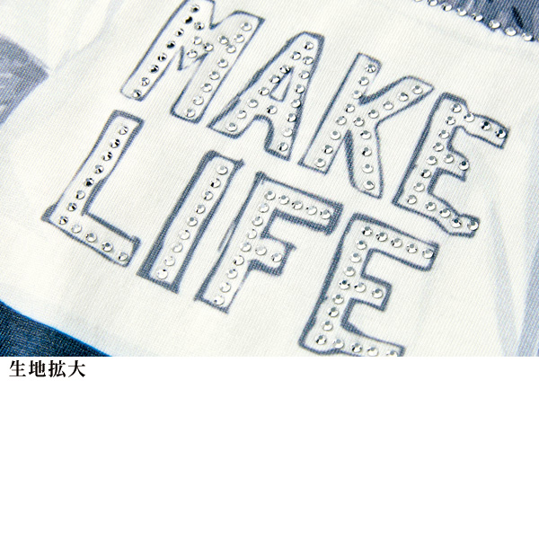 ラインストーン使いぬいぐるみプリントＴシャツ
