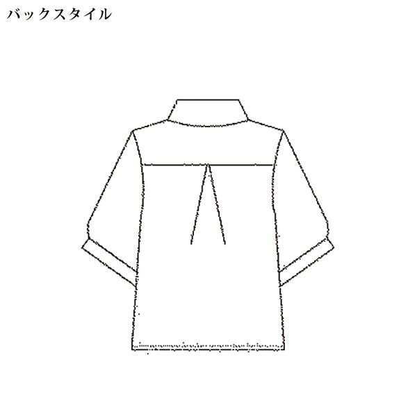 葉っぱ柄プリントシアーシャツ