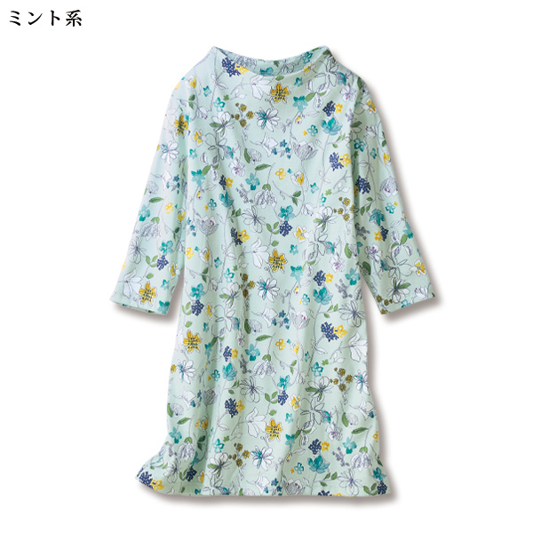 アイスロイヤル 花柄ボトルネックチュニック
