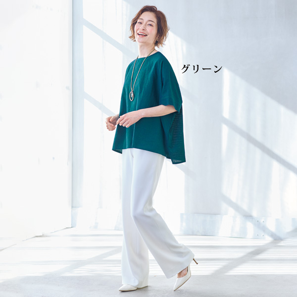 久留米ちぢみ織綿100％ワイドチュニック