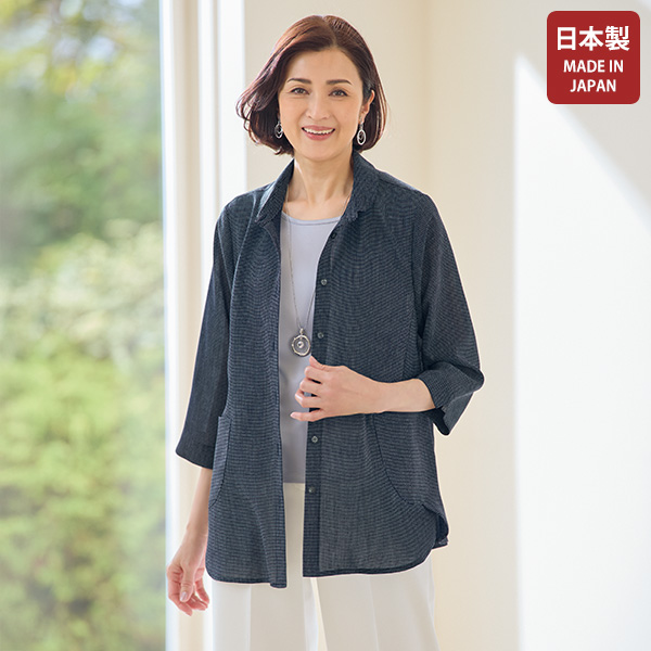 水玉プリントデザインジャケット