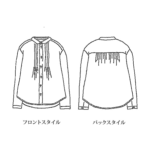 リバティプリントブラウス