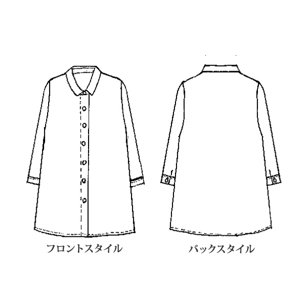 幾何柄プリントシャツチュニック