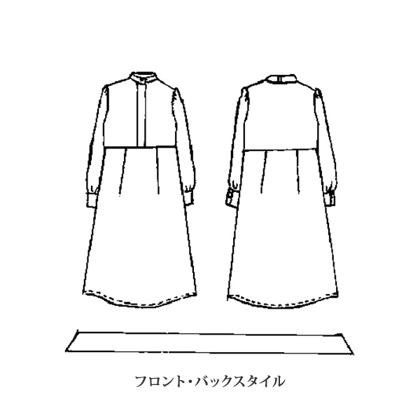 タックフレアワンピース（ボウタイ付き）