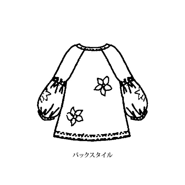 麻100％刺しゅうブラウス