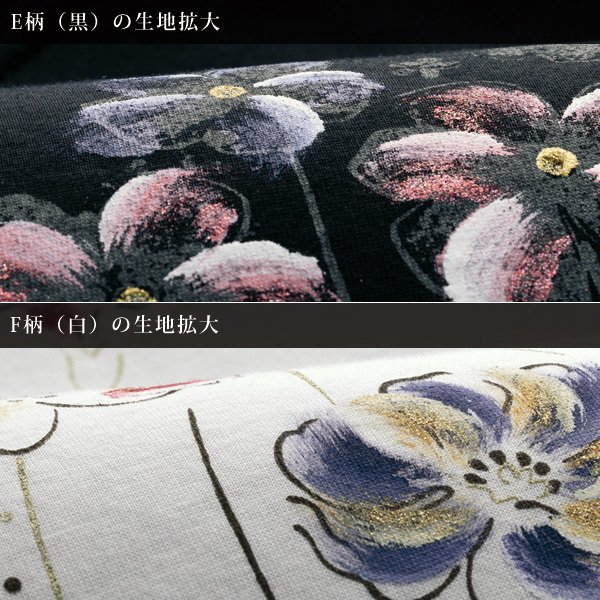 京風手描きプリントTシャツ