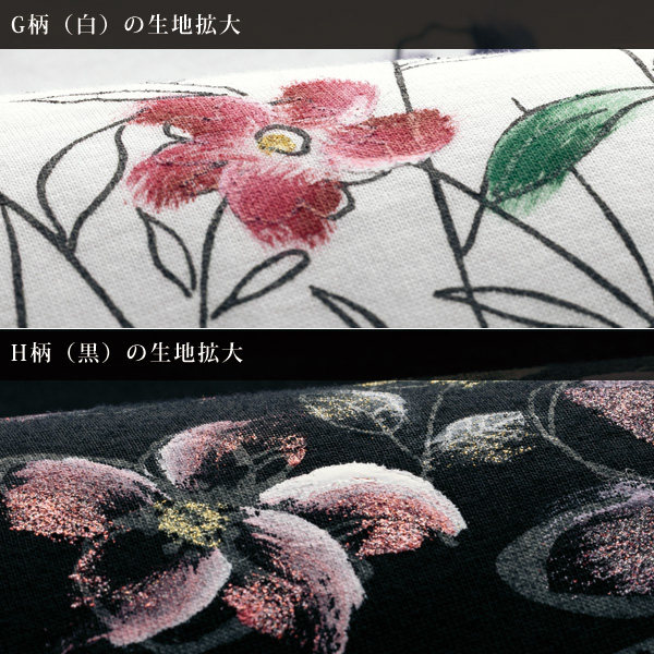 京風手描きプリントTシャツ