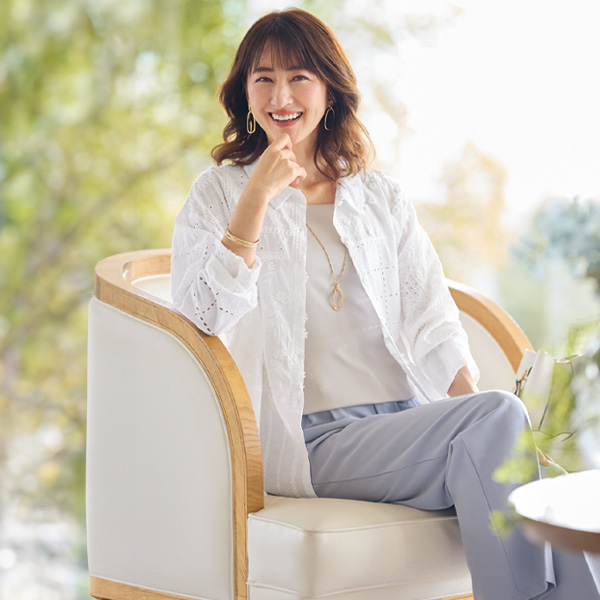 総レース切替えブラウスジャケット