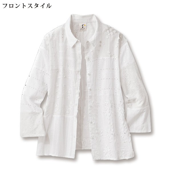 総レース切替えブラウスジャケット