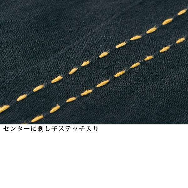 綿麻刺しゅう＋プリントロングブラウス