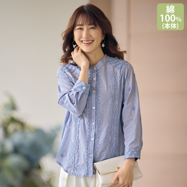 ラクノウ刺しゅうブラウス