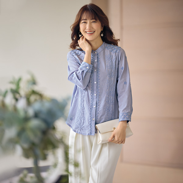 ラクノウ刺しゅうブラウス