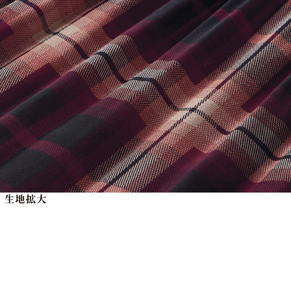 チェック柄シフォンプリーツスカート