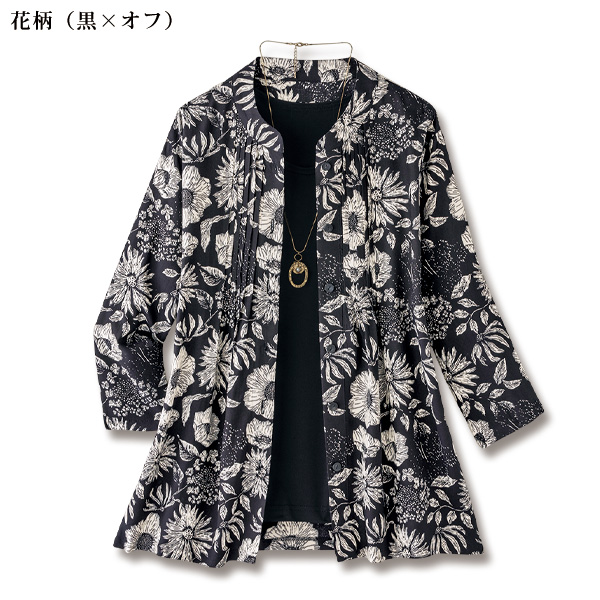 クールタッチレーヨンピンタック使いブラウス