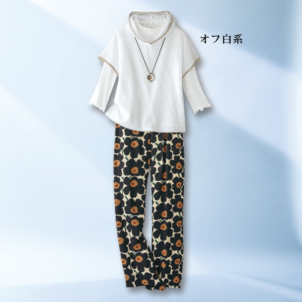 配色パイピングメッシュフード付プルオーバー