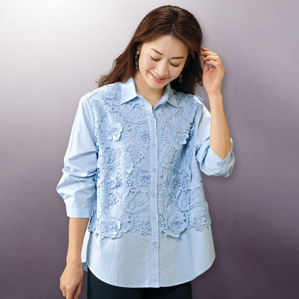 エレガンスレース使いブラウス