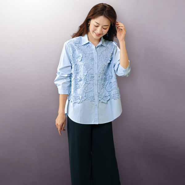 エレガンスレース使いブラウス