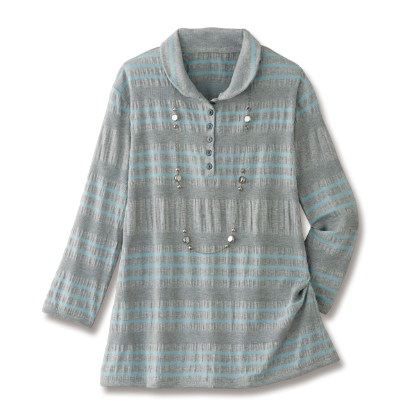 綿混リンクスジャカードカットソープルオーバー