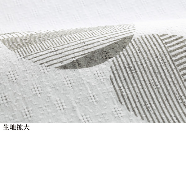 綿混ジャカード素材プリントパーカーブルゾンジャケット