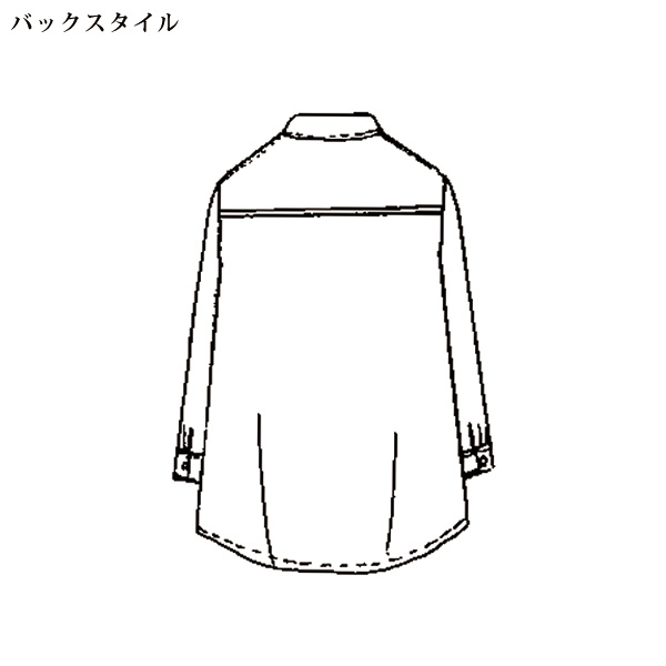 綿混シャンブレー刺しゅう使いブラウス