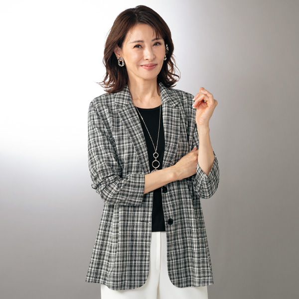 テーラードチェックジャケット