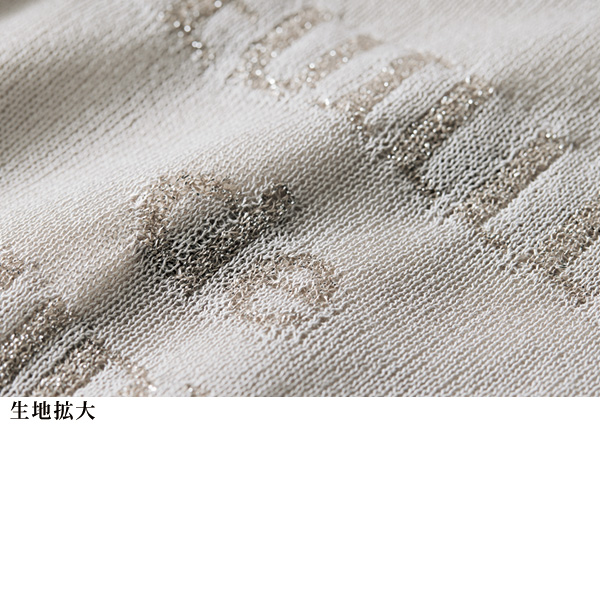 ラメロゴ入りサマーニットプルオーバー