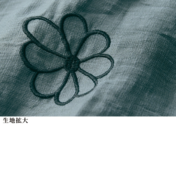 刺しゅう使いクロップドブラウス