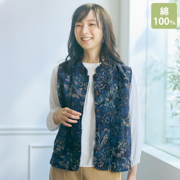 接結素材プリントベスト