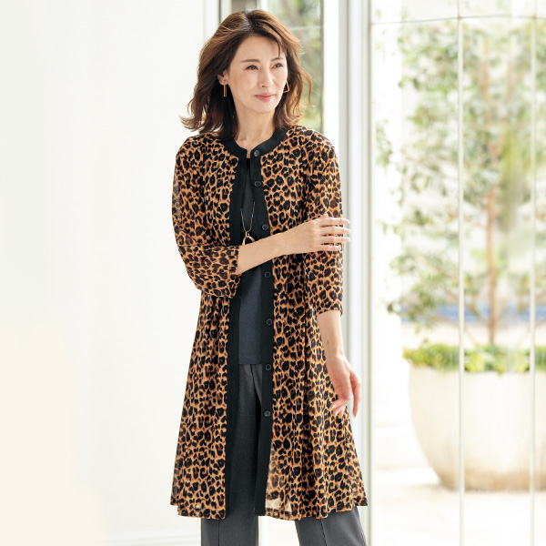 パワーネット配色ワンピースジャケット